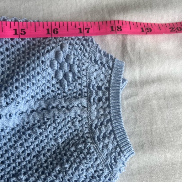 Light Blue Knitted Women’s Sweater, Size Medium - Picture 15 of 16